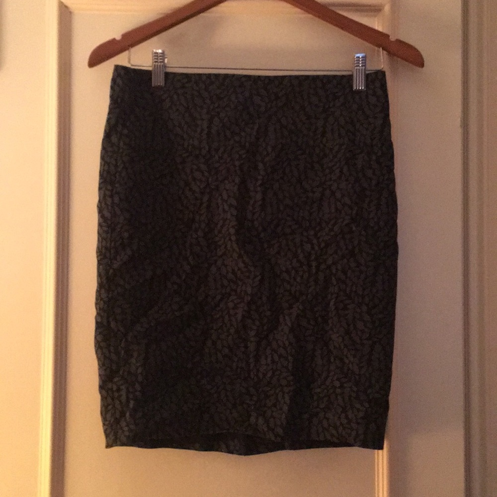 Loft leaves pencil skirt